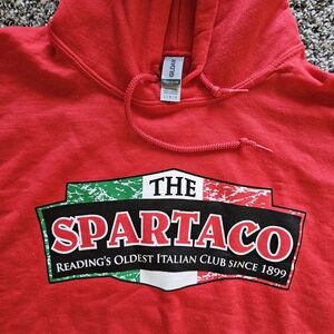 Gildan Red Hoodie with Brand Tag